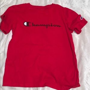 red womens champion shirt